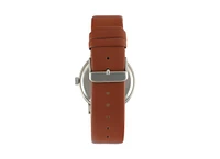 Tko Men's Minimalist Miller Modern Traveler Watch with Genuine Leather Band