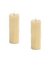 Slickblue Led Votive Candle with Moving Flame and Remote (Set of 2