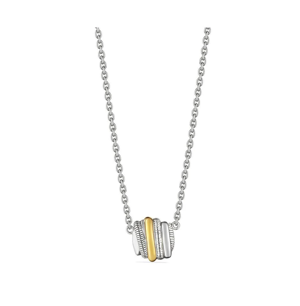 Judith Ripka Eternity Highway Necklace with 18K Gold