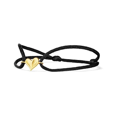 Judith Ripka Eros Heart Cord Bracelet 18K