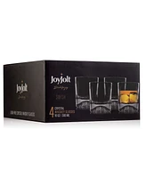 JoyJolt Swish Double Old Fashioned Tumblers - 10 oz, Set of 4