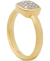 Kate Spade New York 23k Gold-Plated Sterling Silver Lab-Grown Diamond Accent Ring