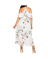 City Chic Plus Size Lotus Lust Dress