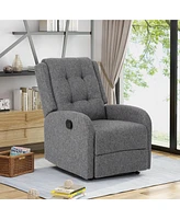 Streamdale Furniture Timeless Manual Recliner Classic Beige, Adjustable Comfort, Compact Style