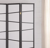 Streamdale Furniture 3-Panel Screen Room Divider, Black