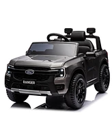 Simplie Fun Kids Ride-On Electric Licensed Ford Ranger with Music, Suspension, Remote Control