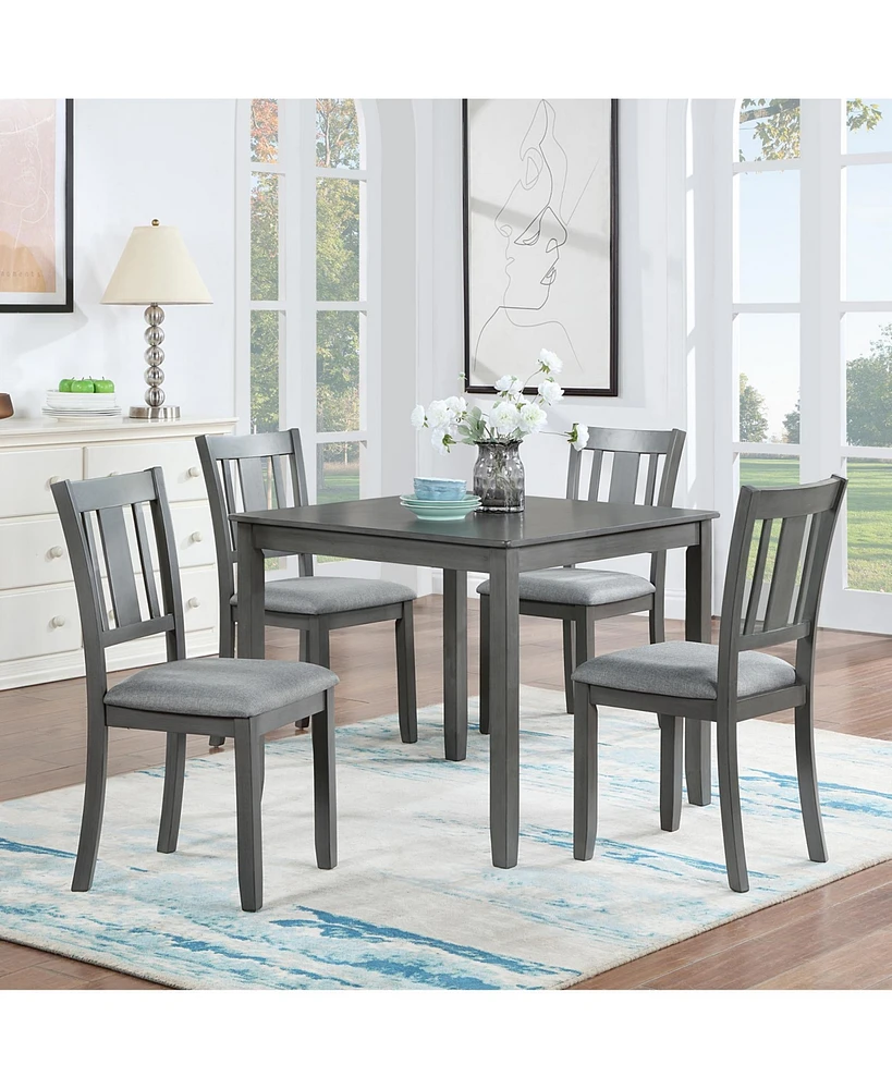 Simplie Fun Elegant Solid Wood Dining Table Contemporary Style with Spacious Tabletop(Table Only)