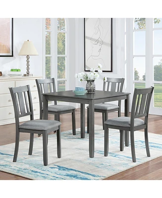 Simplie Fun Elegant Solid Wood Dining Table Contemporary Style with Spacious Tabletop, Table Only