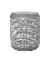 Simplie Fun Bohemian Textured Patio Side Table - Versatile Outdoor/Indoor Accent