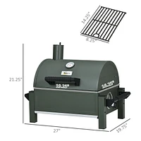 Streamdale Furniture 2-in-1 Portable Tabletop Charcoal Bbq Grill for Indoor and Outdoor Use