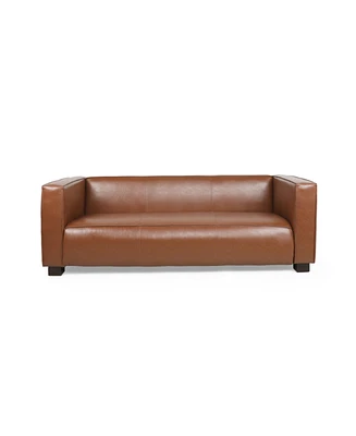 Simplie Fun Contemporary Upholstered Tuxedo Sofa with Birch Wood Legs