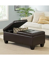 Simplie Fun Cozy Comfort and Practical Storage 2-in-1 Storage Ottoman