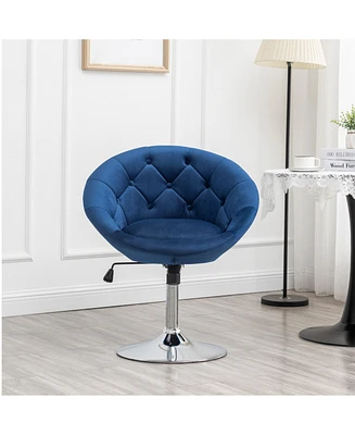 Simplie Fun Velvet Upholstered Tufted Back Swivel Accent Chair