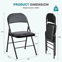 Simplie Fun Premium Black Folding Chair Comfort, Stability, Style