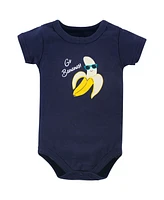 Hudson Baby Boys Cotton Bodysuit, Shorts and Shoe 3pc Set, Go Bananas, 12-18 Months