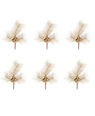 Slickblue Set of 6 Nature-Inspired Pine Picks for Decorative Use