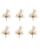 Slickblue Set of 6 Nature-Inspired Pine Picks for Decorative Use