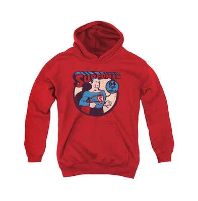 Dc Comics Boys Youth Superman 64 Pull Over Hoodie / Hooded Sweatshirt