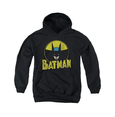 Dc Comics Boys Youth Circle Bat Pull Over Hoodie / Hooded Sweatshirt