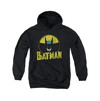 Dc Comics Boys Youth Circle Bat Pull Over Hoodie / Hooded Sweatshirt