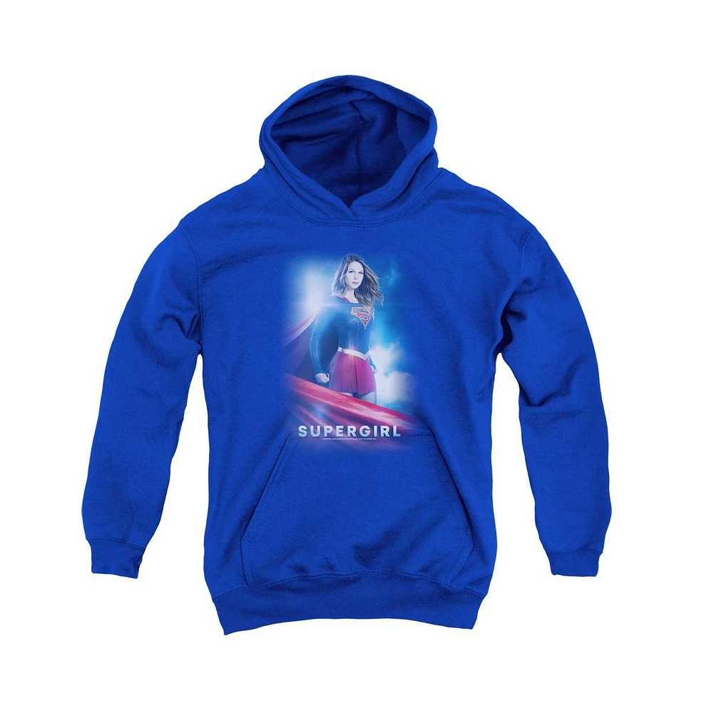 Supergirl Boys Youth Kara Zor El Pull Over Hoodie / Hooded Sweatshirt