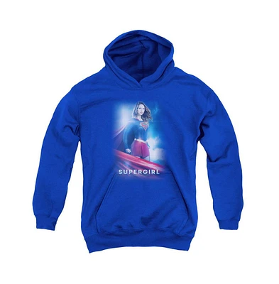 Supergirl Boys Super Youth Kara Zor El Pull Over Hoodie / Hooded Sweatshirt