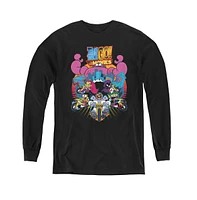 Teen Titans Go Boys To The Movies Youth Burst Through Long Sleeve Sweatshirts