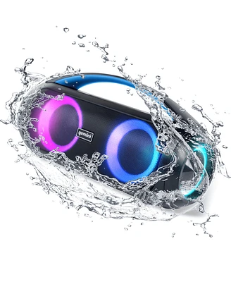 Gemini 50W Dual 3” Portable Bluetooth Boombox with Led Party Lighting