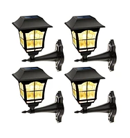 Maggift Solar Wall Lantern Outdoor Led Sconce - 4 Pack