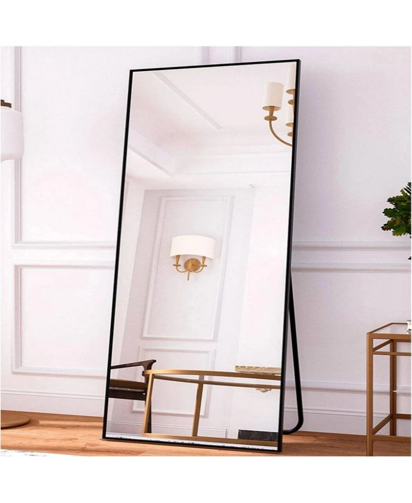 Homlux Rectangular Free Stand Mirror 18"x58" in Black