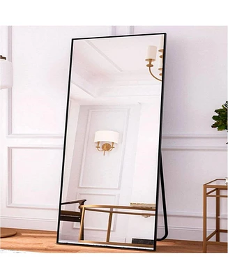 Homlux Rectangular Free Stand Mirror 18"x58" in Black