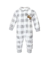 Hudson Baby Baby Boys Hudson Unisex Fleece Jumpsuits, Coveralls, and Playsuits, Woodland, 6-9 Months