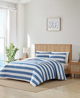 Closeout!Tommy Bahama Home Awning Stripe 3 Piece Duvet Cover Set, King