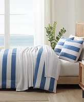 Closeout!Tommy Bahama Home Awning Stripe 3 Piece Duvet Cover Set, King