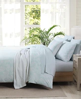 Tommy Bahama Home Art Of Palms Reversible 3 Piece Duvet Cover Set