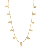 Ettika 18k Gold Plated Swirled Shell Dangle Charm Necklace