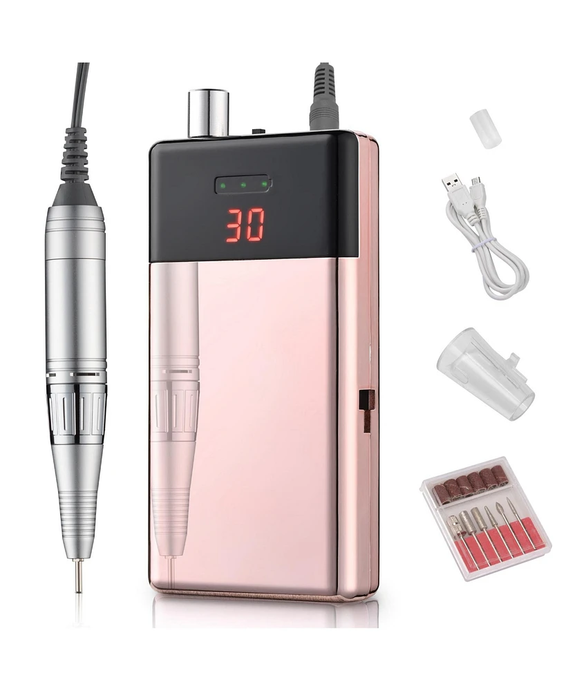 Byootique Portable Rechargeable Electric Nail Drill Machine Kit for Acrylic Nail