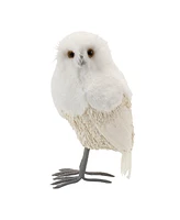 Slickblue Winter Owl Decor Set Pair of Seasonal Owl Statues for Home