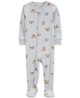 Carter's Baby Boys and Girl 2 Way Zip One-Piece 100% Snug Fit Cotton Footed Pajamas