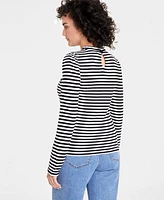 On 34th Women's Long-Sleeve Ruffle-Neck Top, Created for Macy's