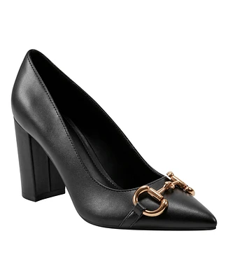 Marc Fisher Women's Gruff Bit High Block Heel Pumps