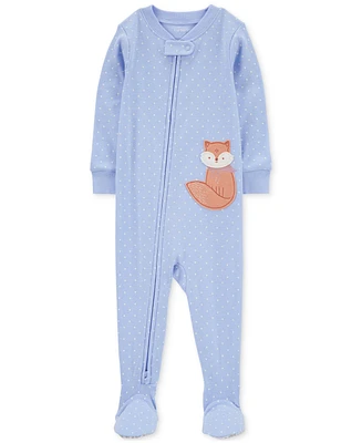 Carter's Baby Boys and Girl 2 Way Zip One-Piece 100% Snug Fit Cotton Footed Pajamas