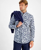 Club Room Men's Floral Poplin Shirt, Created for Macy's