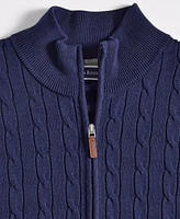 Club Room Men's Cable-Knit Full-Zip Sweater, Created for Macy's