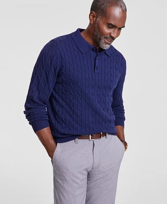 Club Room Men's Knit Polo Sweater, Created for Macy's