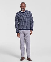 Club Room Men's Clean Check Merino Sweater, Created for Macy's