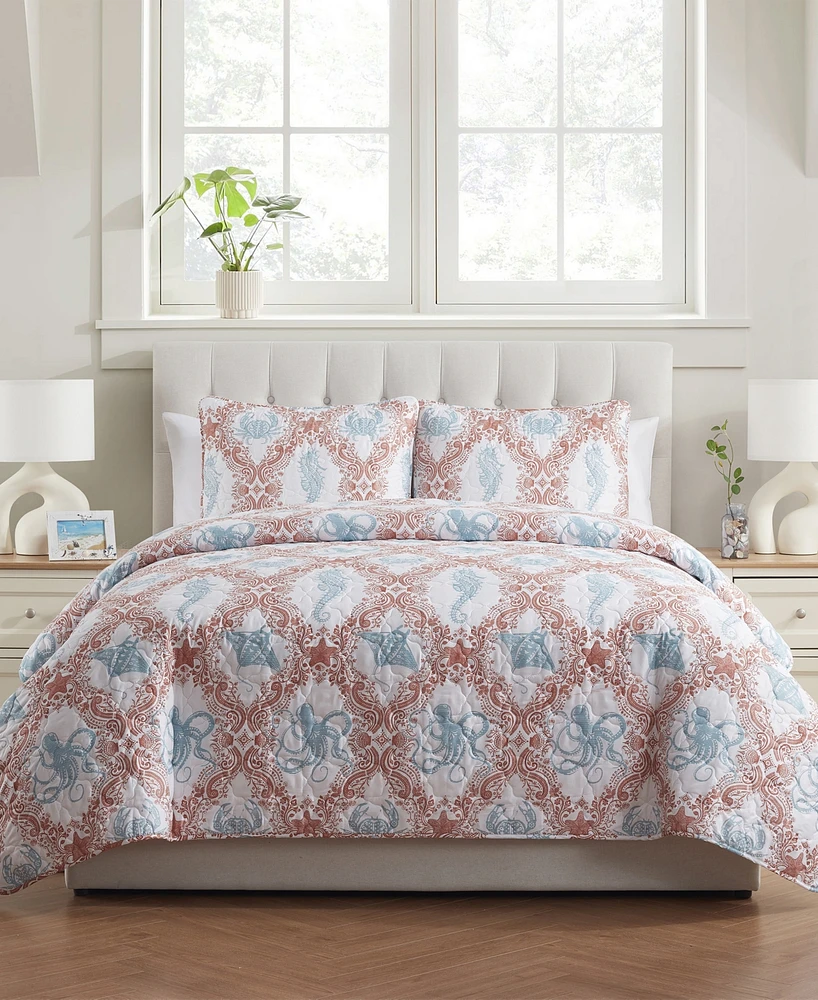 Vcny Home Coastal 3-Piece Quilt Set