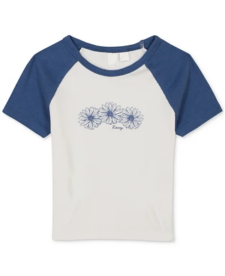 Roxy Big Girls Daisies Graphic Raglan-Sleeve T-Shirt