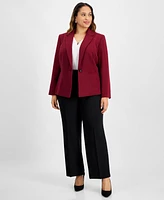 Kasper Plus One-Button Blazer