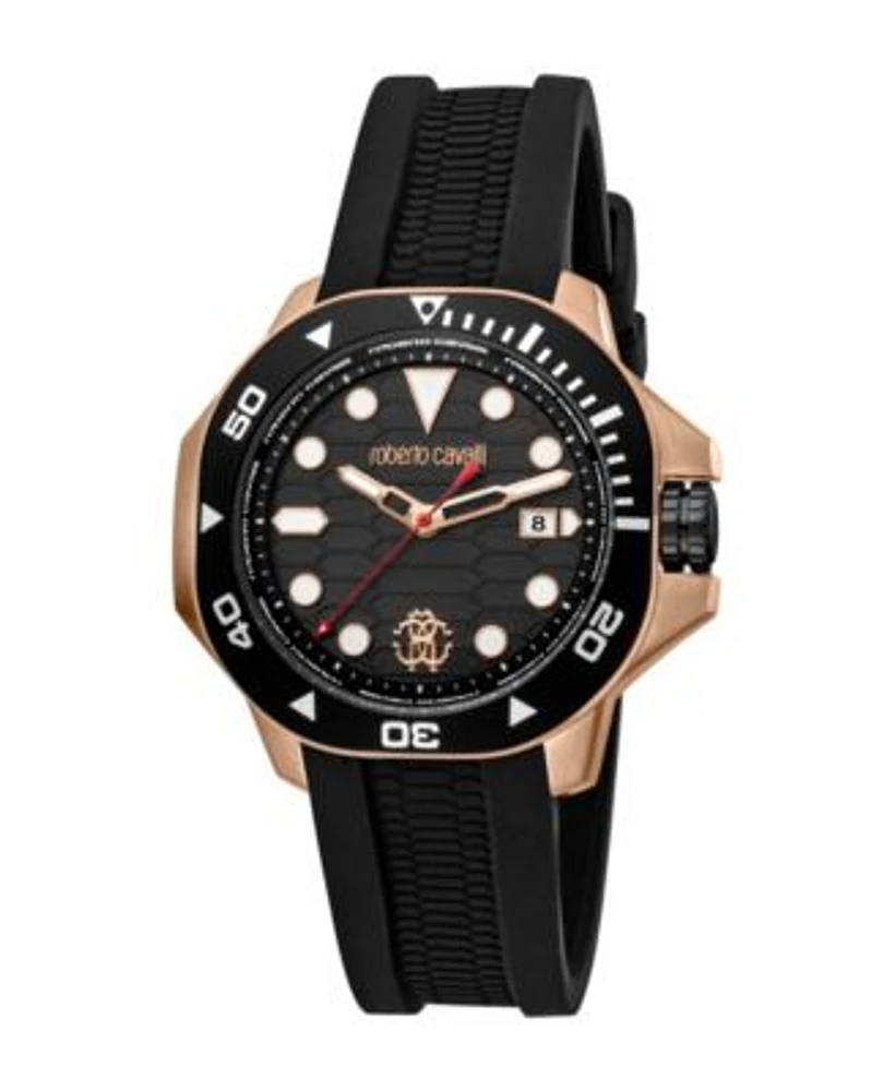 Roberto Cavalli Mens Classic Black Dial Watch Rc5g044p0085